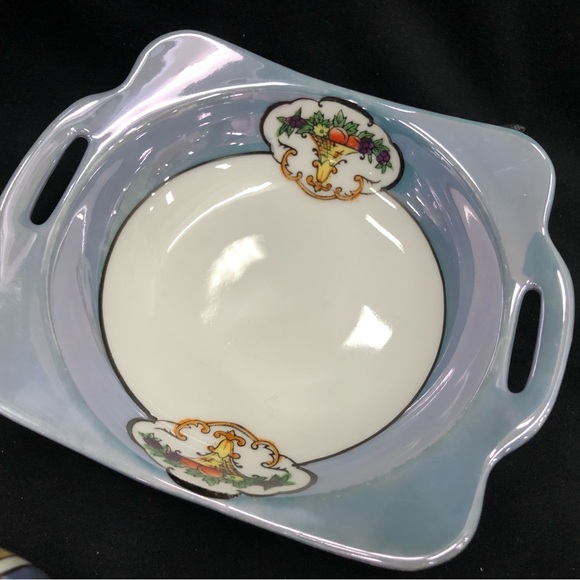 Noritake Luster Floral Creamer, Sugar Bowl and Ornate Dish. - Picture 4 of 5